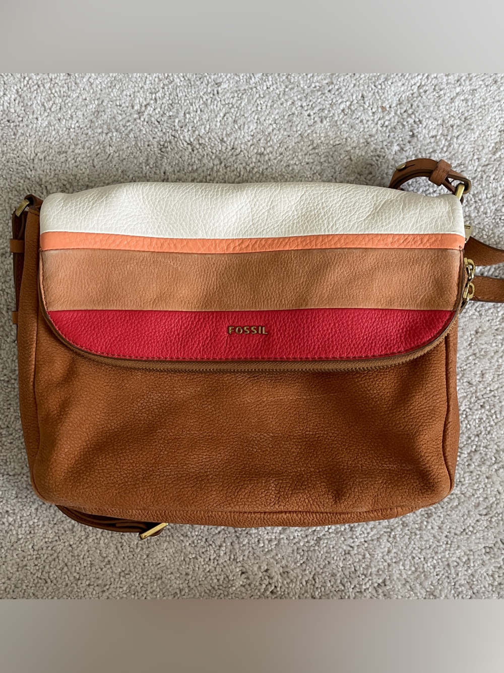 Fossil Leather Crossbody Bag